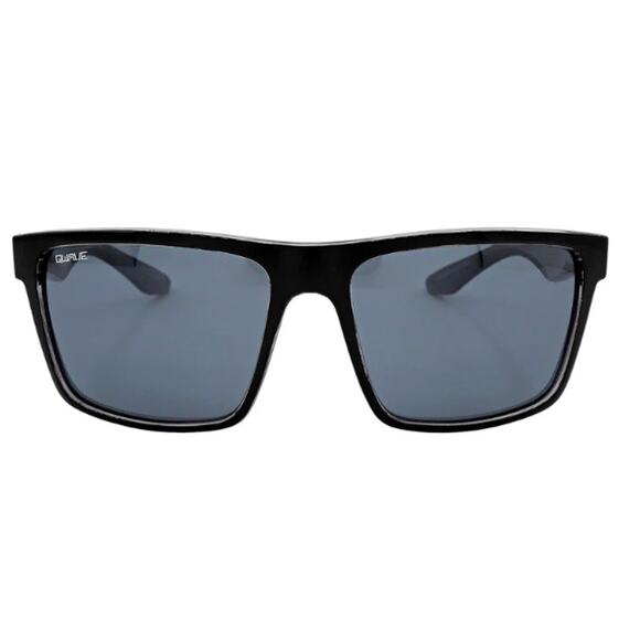QWAVE Collection Jay Polarized Sunglasses, Shiny Black / Grey Spray - Picture 2 of 5